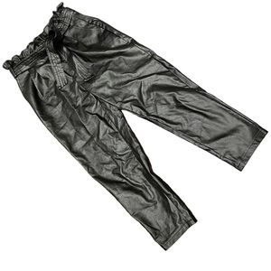 Mable high waisted black faux leather pants